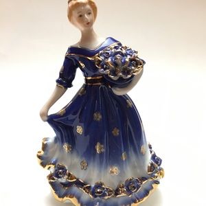 Blue Lady KPM china figurine collectible